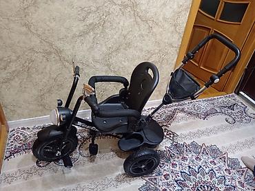 Velosipedlər: Uşaq üçün çoxfunksiyalı 3 təkərli velosiped/araba - Rəng: qara - — 1