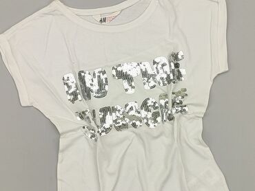 T-shirts: T-shirt, H&M, 134-140 cm, condition - Good