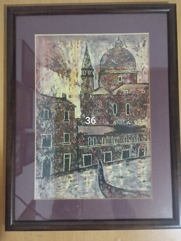 Şəkillər, tablolar: Istedadli ressam Mahmudzadenin 1999-cu ilde yaratdigi "Baki kendleri — 21