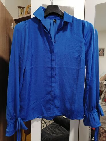plava dugacka haljina vise boja: M (EU 38), Jednobojni