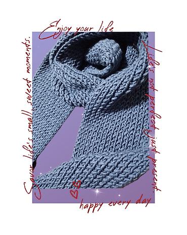 Kape i aksesoari: Topli dugačak šal ručno pleteni, 200x22 cm. Novo — 7