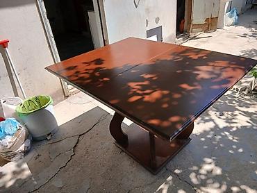 qoz: Qonaq otağı üçün klassik mebel dəsti - Material: tünd qəhvəyi rəngli — 3