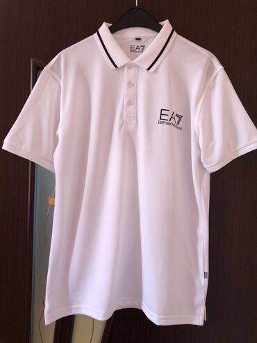 ağ kişi tuflisi: Рубашка Ea7, XL (EU 42), цвет - Белый