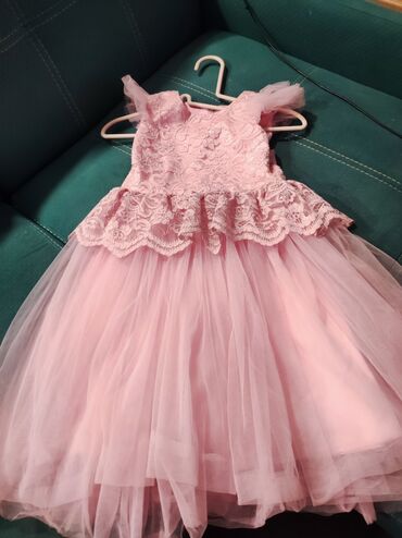 платье вышиванка на выпускной: Детское платье, цвет - Розовый, Б/у