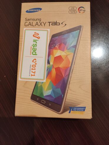 irşad telecom plansetler: İşlənmiş Samsung Galaxy Tab S, 8,4", < 64 GB