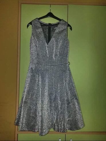 leprsave duge haljine: Zara M (EU 38), color - Silver, Evening, With the straps