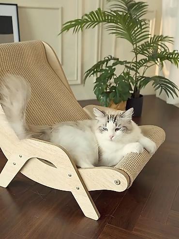 cat sofa: Лежанка-когтеточка (60х42 см) и диванчик-когтеточка - 4-е фото (70х45 — 2