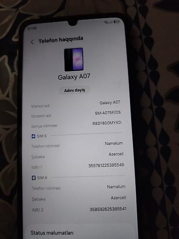 Samsung Galaxy A07, rəng - Yaşıl, İki sim kartlı