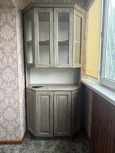 горка сервант: Угловой шкаф-витрина для балкона/кухни - Конструкция: двухъярусная — 2