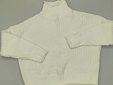 białe t shirty z dekoltem v: Sweter, SinSay, XS, stan - Bardzo dobry