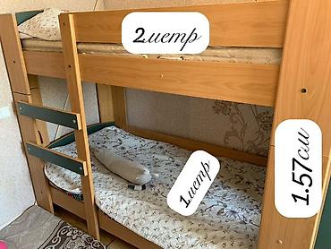 study table: Детский гарнитур: двухъярусная кровать, шкаф и комод в едином стиле — 2