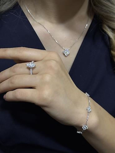 азотнокислое серебро: Кольцо Маркиз Ощущение роскоши и королевского стиля: Эта огранка — 7