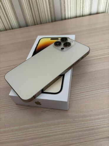 айфон ремонт: IPhone 14 Pro Max, Б/у, 128 ГБ, Золотой, Зарядное устройство, Чехол, Кабель, 83 %