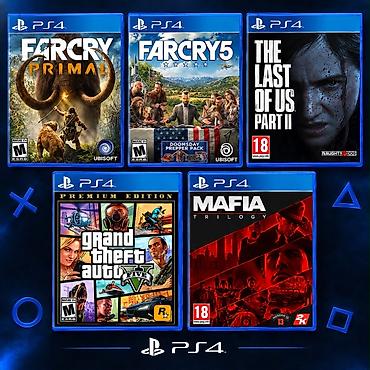 splatoon 3: Mafia Trilogy 3 bölüm
Gta V
The last of us 2 
Farcry 5
Farcry Primal — 1