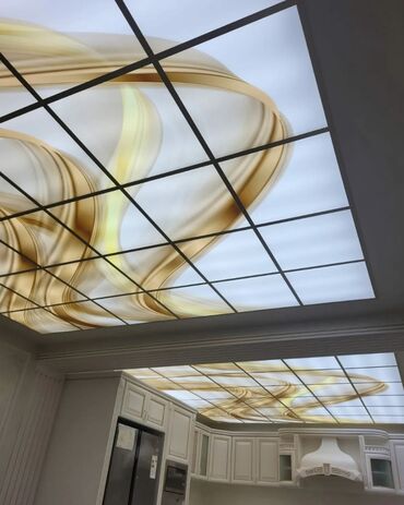 3d divar kağızları: LED işıqlı napin tavan panel sistemi - Tavan üçün modul tipli