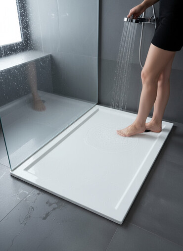 бачок для душа летнего: Белый прямоугольный душевой поддон с глянцевой поверхностью at lalafo.kg бачок для душа летнего: Белый прямоугольный душевой поддон с глянцевой поверхностью