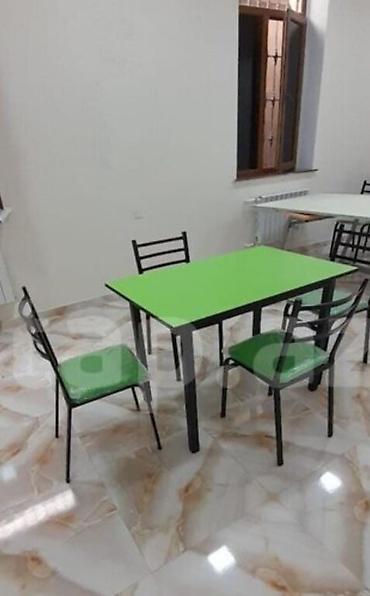 kafe stul: Mətbəx üçün, Yeni, Açılmayan, Dördbucaq masa, 4 stul — 10