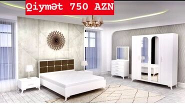 Yataq otağı dəstləri: 2 təknəfərlik çarpayı, Dolab, Tumba, 2 tumba, Azərbaycan, Yeni — 22