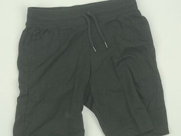 czarne spodnie z wysokim stanem materiałowe: Shorts, H&M, 9 years, 128/134, condition - Very good