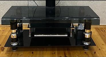 stelaj polka: İşlənmiş, Düz TV altlığı, Polkalı, Şüşəli — 2