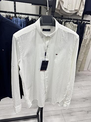 Рубашки: Мужская рубашка, S, L, XL, Tommy Hilfiger, Новый, цвет - Белый, Самовывоз — 2