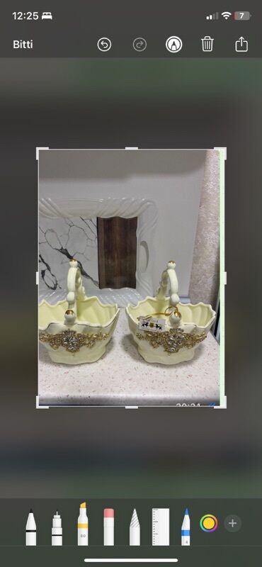 Ev saatları: Dekorativ səbət dəsti – 2 ədəd - Rəng: krem/ivory - Material
