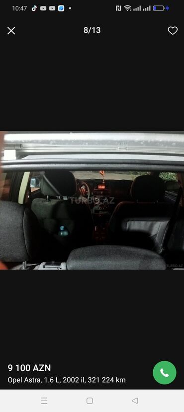 Opel: Opel Astra: 1.6 l | 2002 il 321224 km Sedan — 5