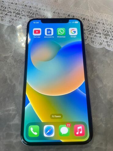 модем для телевизора: IPhone X, Колдонулган, 256 ГБ, Ак, Заряддоочу түзүлүш, Коргоочу айнек, Каптама, 100 %