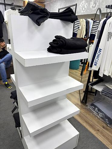 Оборудование для магазинов: Mağaza üçün sərgi stendi – 2 tərəfli, çoxrafalı -Bütöv en/60sm.Bir — 1