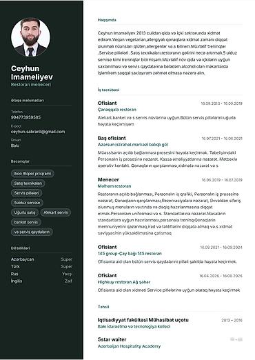 ищу работу домработницы в баку 1 2 раза в неделю: Официант, Мужчина, Более 5 лет опыта — 1