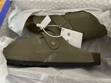 Женская обувь: Сабо, 38, Birkenstock, Новый, цвет - Зеленый, Бесплатная доставка
