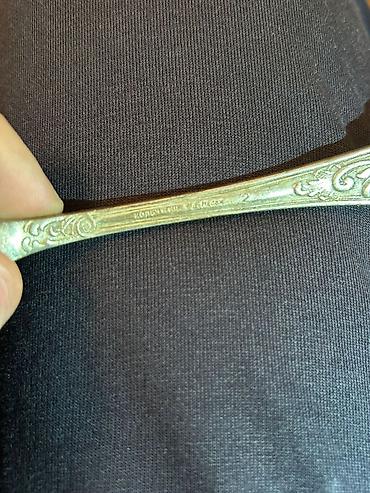 Qab-qacaq və mətbəx ləvazimatları: Köhnə üslubda bəzəkli stol qaşıqları dəsti. - Material: metal, üstü — 3