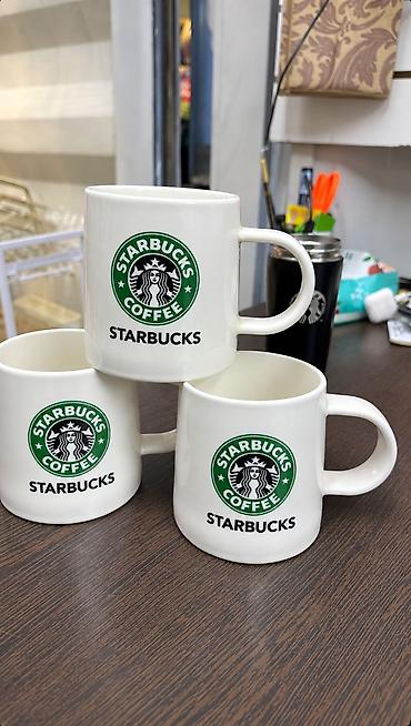 кофе старбакс: Кружка Starbucks, керамическая, около 350 мл - Материал — 2