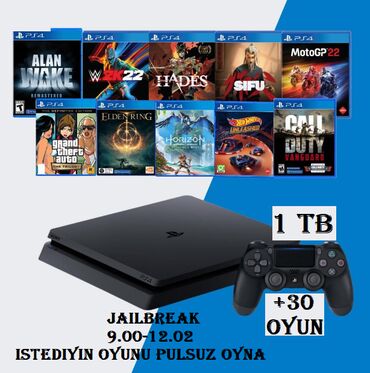 Digər oyun və konsollar: Playstation 4 slim modelleri. Prosivkali versiyadir,istediyiniz