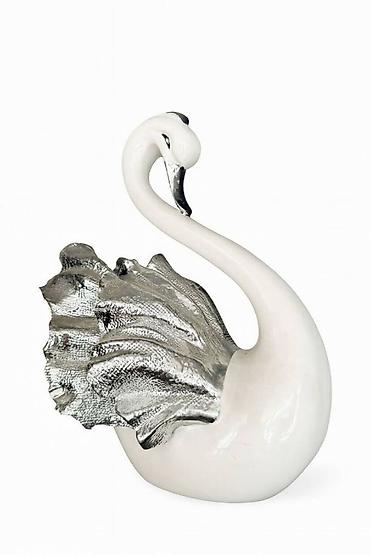 смарт дисплей на ножке: Статуэтка лебедя — воплощение изысканности и утончённого вкуса — 1