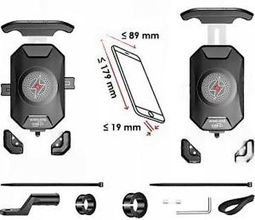 ps4 igrice: Držač za telefon za motocikl/bicikl sa bežičnim punjenjem i USB‑C — 5