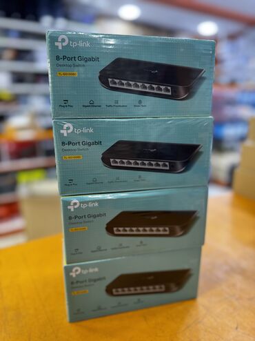 Kompüter və noutbuk aksesuarları: TP-Link TL-SG1008D 8-Port Gigabit Desktop Switch – Yeni, Qutuda