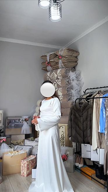 Вечернее платье, А-силуэт, Длинная модель, С рукавами, S, M