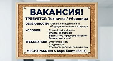 уборщица кара балта: Требуется Уборщик, Оплата: Ежемесячно — 1