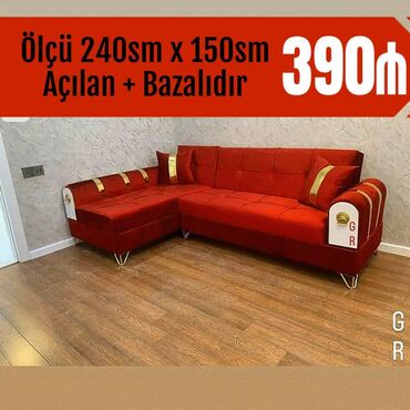 Uşaq və gənc otağı üçün dəstlər: Künc divan, Yeni, Açılan, Bazalı, Parça, Şəhərdaxili pulsuz çatdırılma