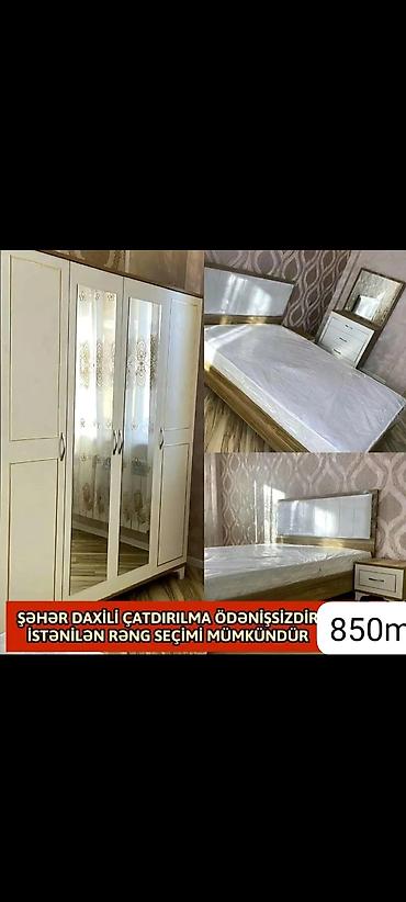 taxt carpayı: İkinəfərlik çarpayı, Termo, Dolab, 2 tumba, Azərbaycan, Yeni — 5