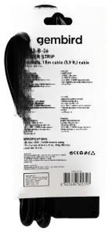 Produžni kablovi: Gembird SPG3-B-06 produžni kabl sa 3 utičnice - Tip: produžni — 11