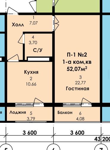 Продажа домов: 1 комната, 52 м², 108 серия, 2 этаж, ПСО (под самоотделку)