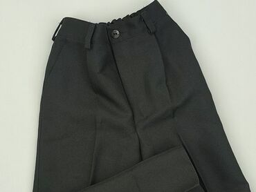 czarne spodnie z wysokim stanem materiałowe: Spodnie materiałowe, 4-5 lat, 110, stan - Bardzo dobry