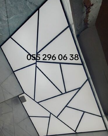алчипан цена в баку: Dekorativ işıqlı tavan paneli – müasir geometrik dizayn