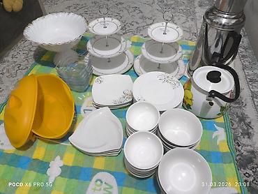 Наборы посуды: Срочно идиш аяктар сатылат бу бирок состояние абдан жакшы ! Термос — 4