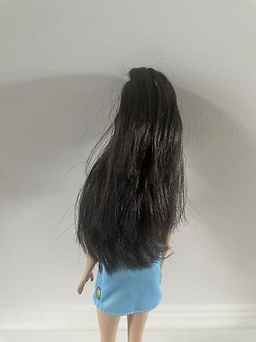 igračka dumpling: Barbie lutka sa dugom tamnom kosom i modernom mini haljinom. Uz lutku — 4