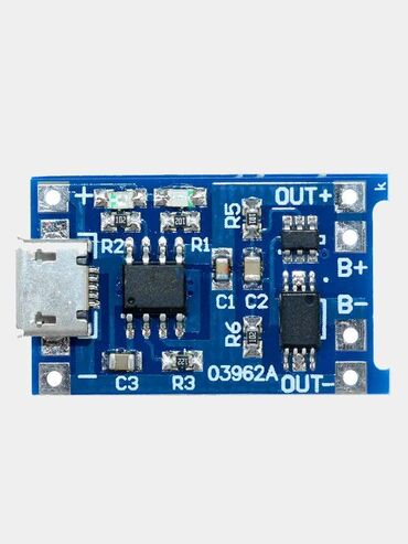 Контроллер заряда Li-ion аккумуляторов 03962A Micro USB зарядка