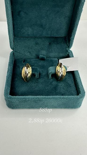 Серьги: Серьги, Проба 585, Без вставки, Женские, Винтажный стиль, Новый — 7