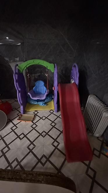 beşik oyuncağı: Uşaq üçün çoxfunksiyalı plastik oyun komplekti – yelləncək və — 1